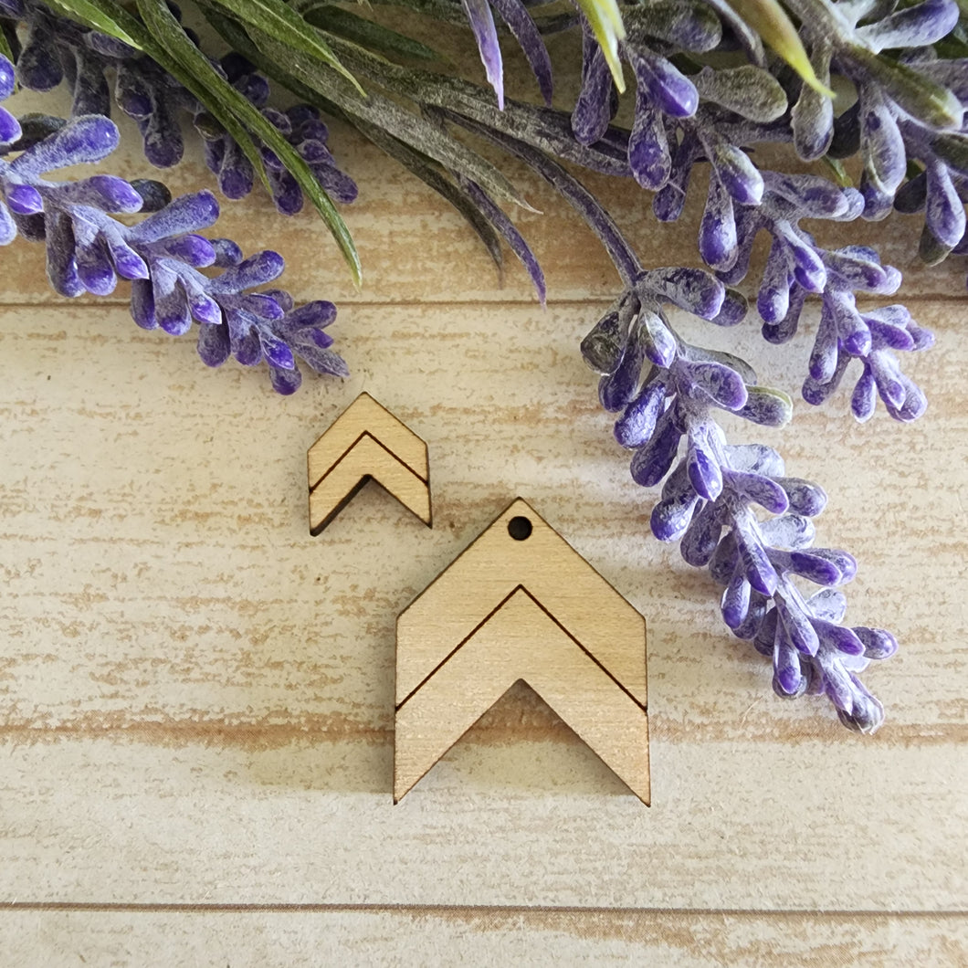 Double Chevron Stud & Drop