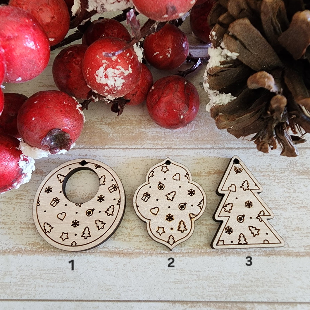 Christmas Miniature Icons Bordered Drops