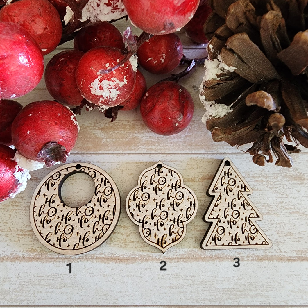 Christmas Fancy Ho, Ho, Ho Bordered Drops