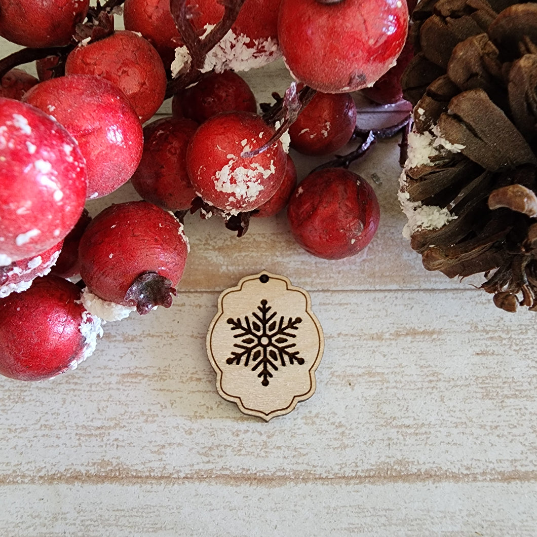 Christmas Snowflake Tile Bordered Drop