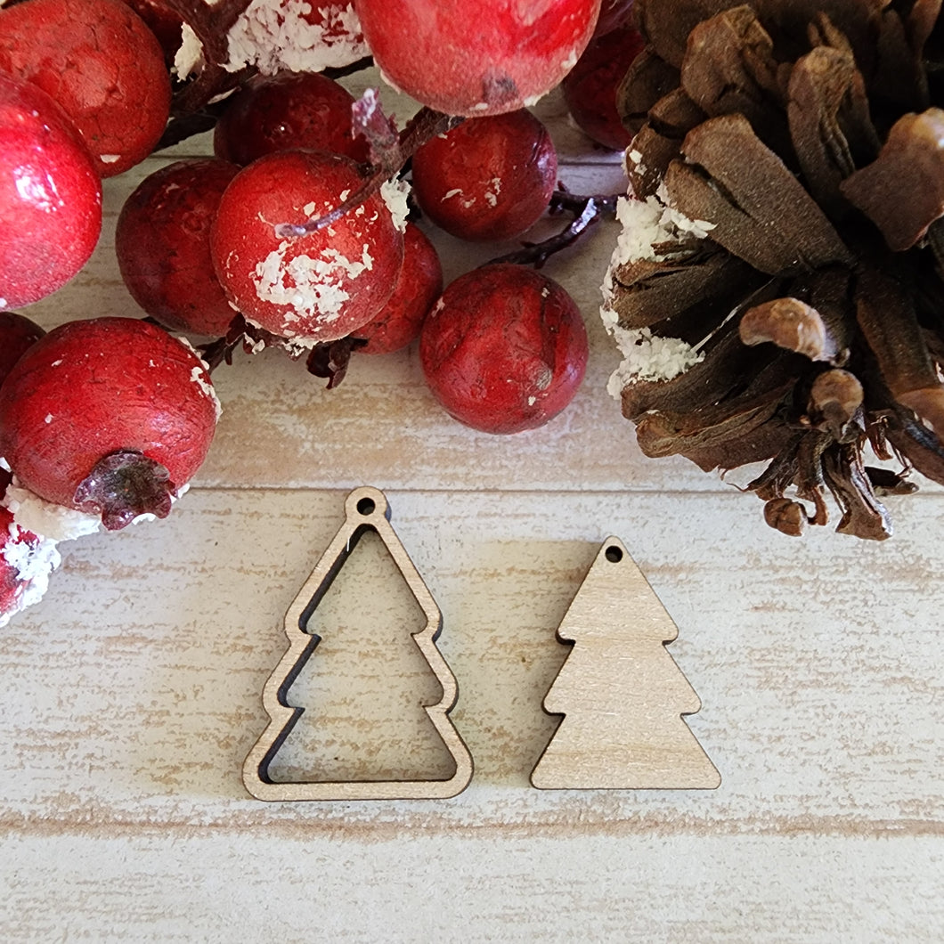 Christmas Rounded Tree Cutout Drop Set