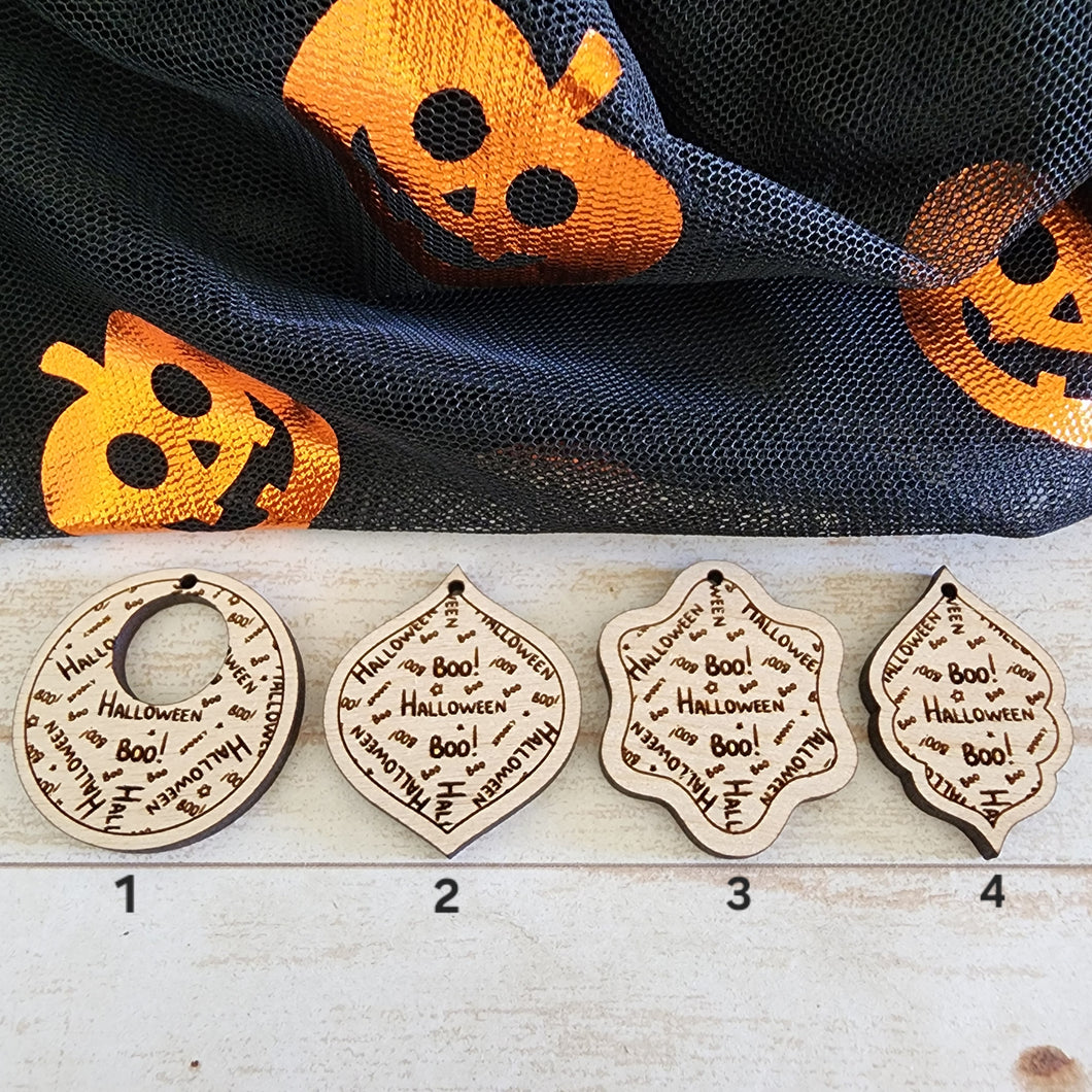 Halloween Words Bordered Drops