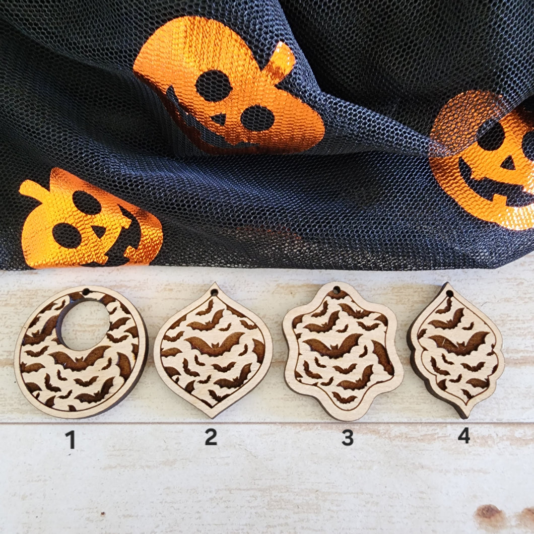 Halloween Bat Collage Bordered Drops