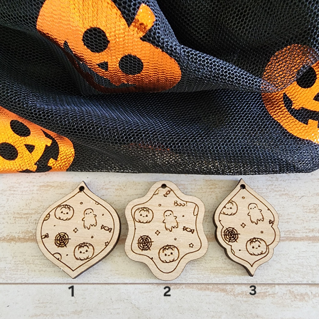 Halloween Cute Icons Collage Bordered Drops