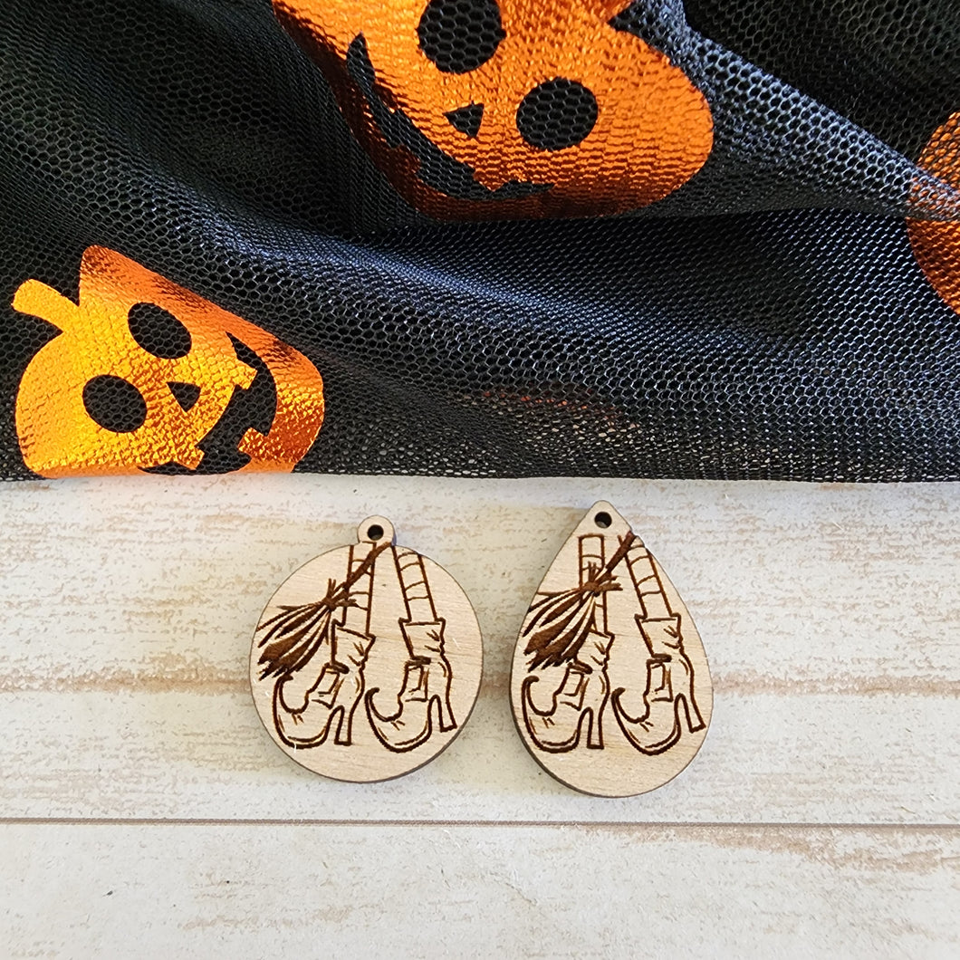 Halloween Witch Feet & Broom Drops