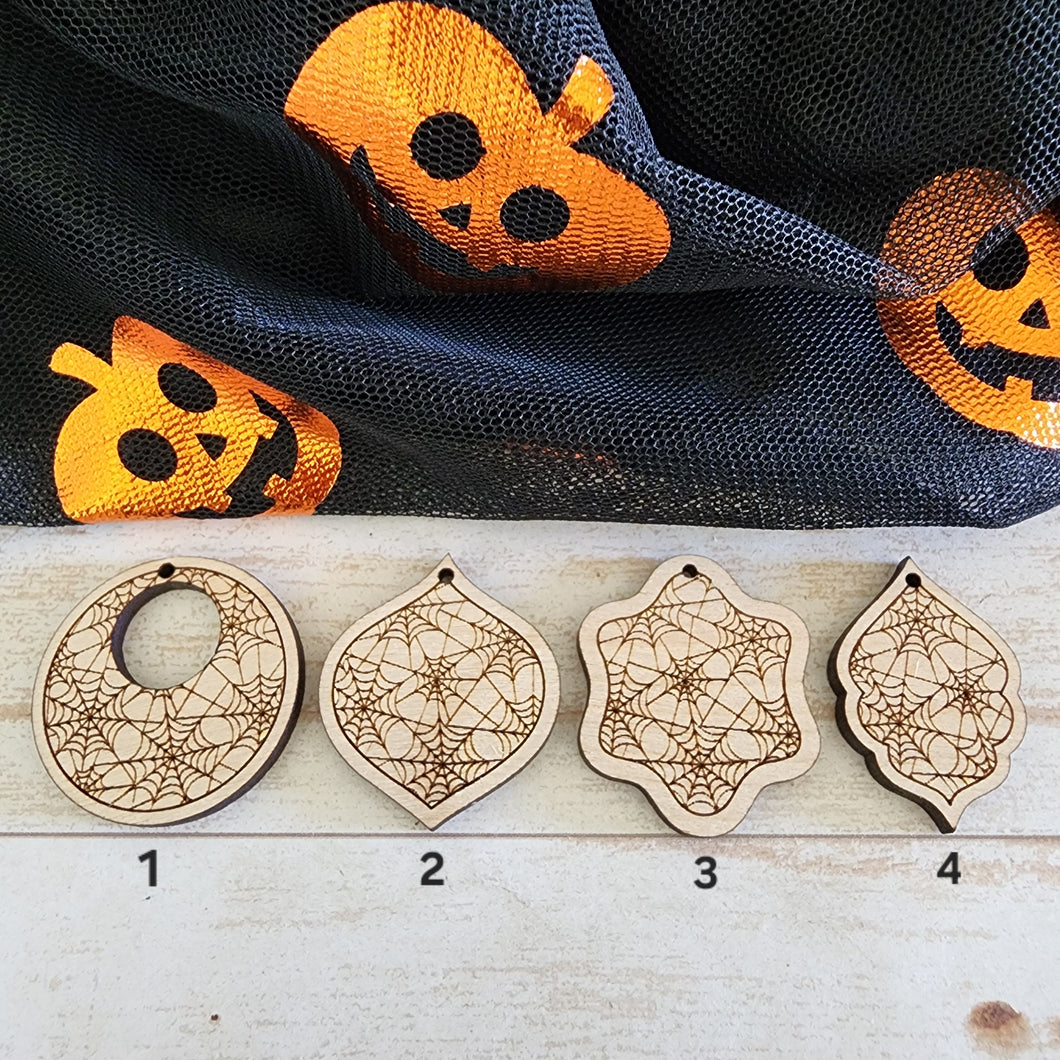 Halloween Spiderwebs Bordered Drops