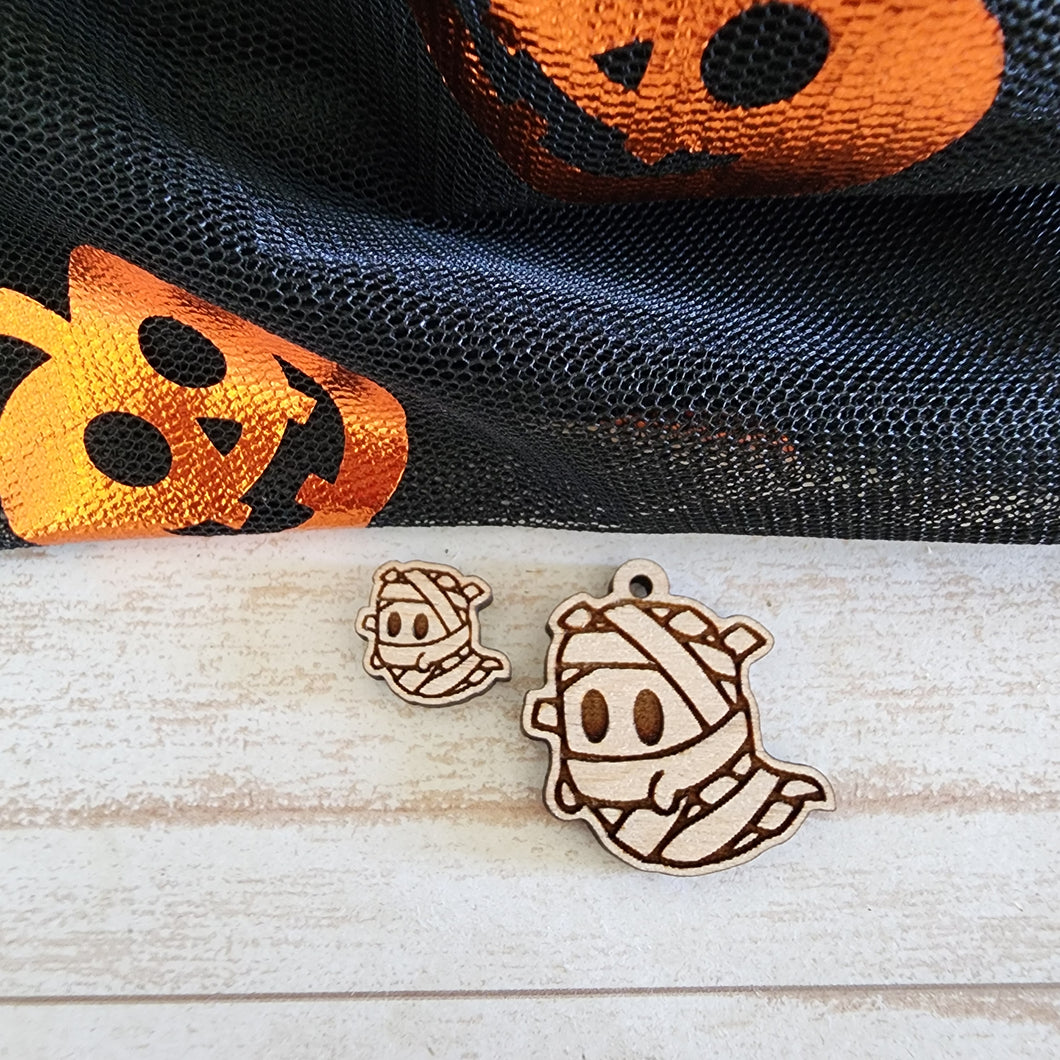 Halloween Mummy Ghost Stud & Drop