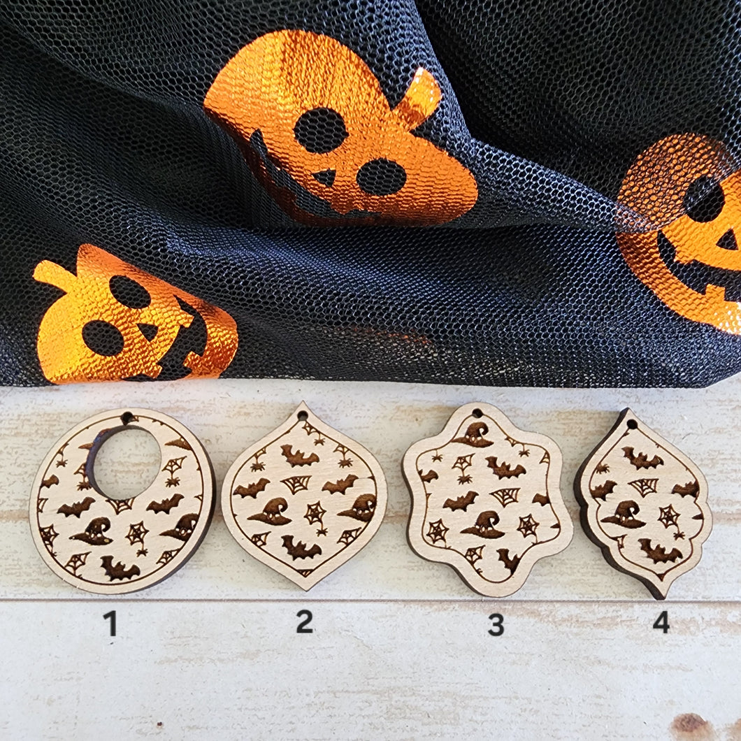 Halloween Bats, Webs, & Witch Hats Bordered Drops