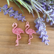 Load image into Gallery viewer, Flamingo Silhouette Acrylic Earrings
