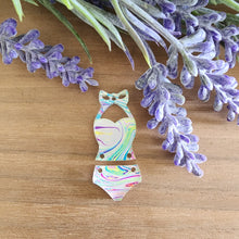 Load image into Gallery viewer, Patterned Acrylic 2 Piece Swimsuit Drops
