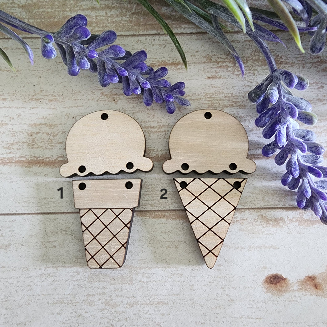 Ice Cream Cone 2 Piece Drops