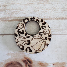 Load image into Gallery viewer, Leopard Sports Cutout Round Drops
