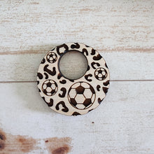 Load image into Gallery viewer, Leopard Sports Cutout Round Drops
