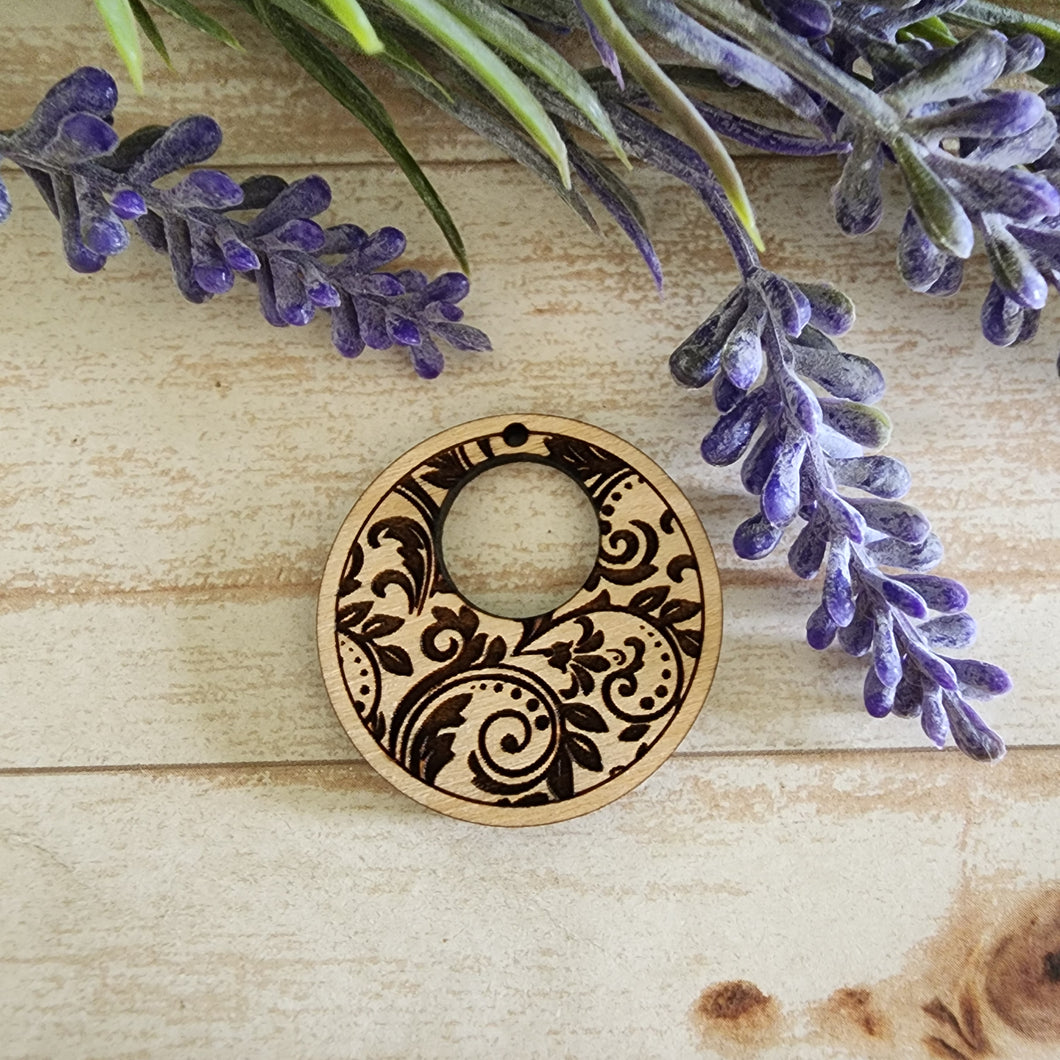 Filigree Bordered Cutout Round Drop