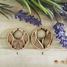 Load image into Gallery viewer, Boho Leaves Bordered Cutout Round Drops
