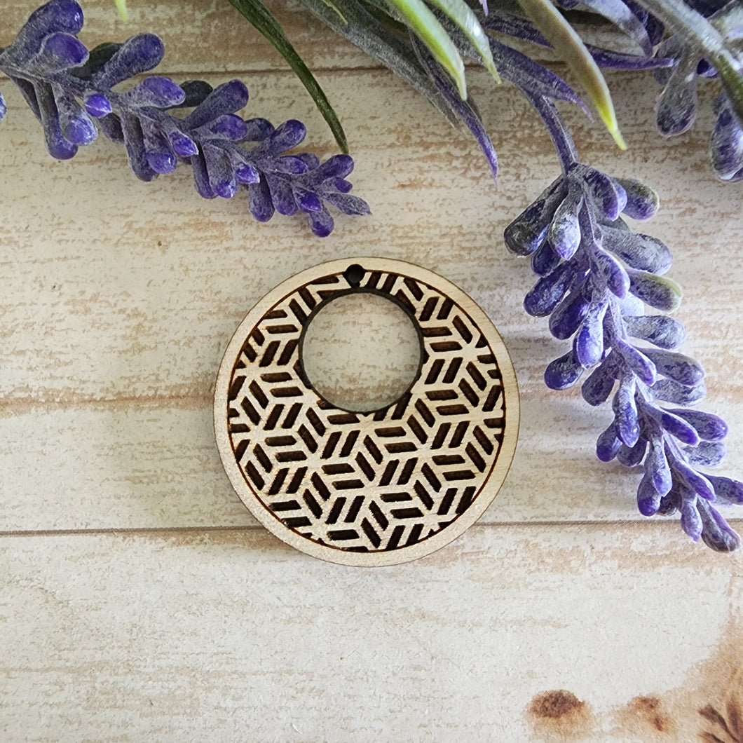 Geo Stars Bordered Cutout Round Drop