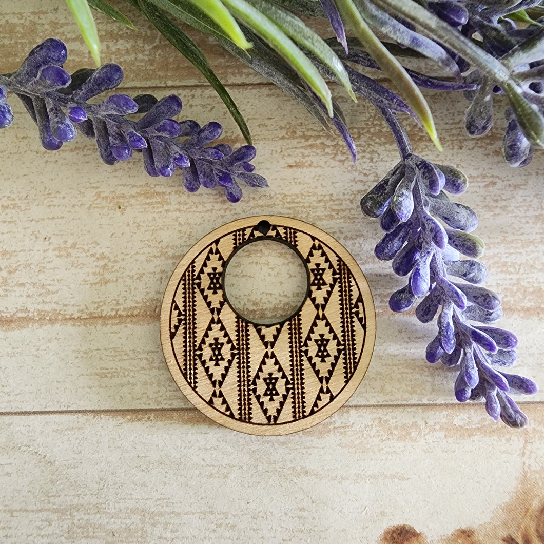 Tribal Bands Bordered Cutout Round Drop