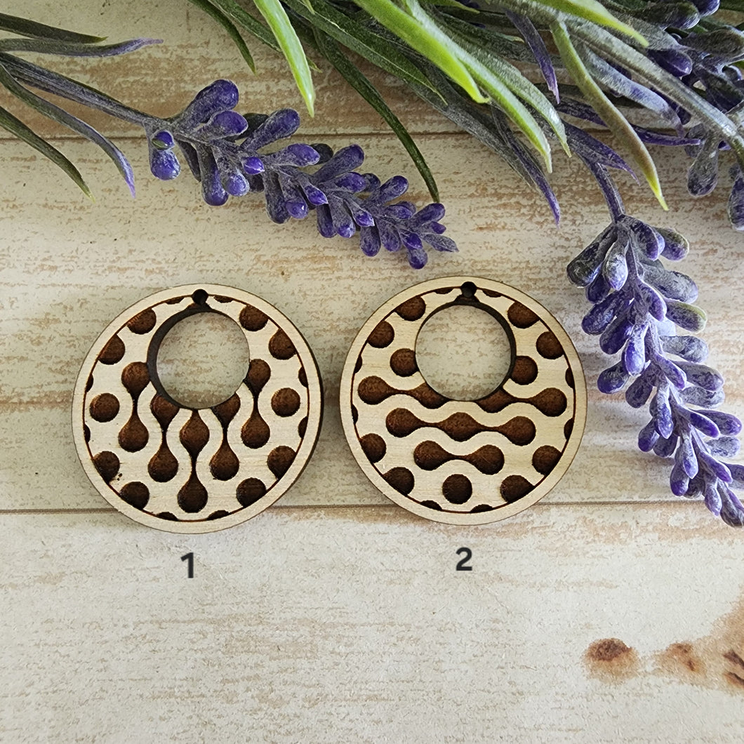 Melting Dots Bordered Cutout Round Drops