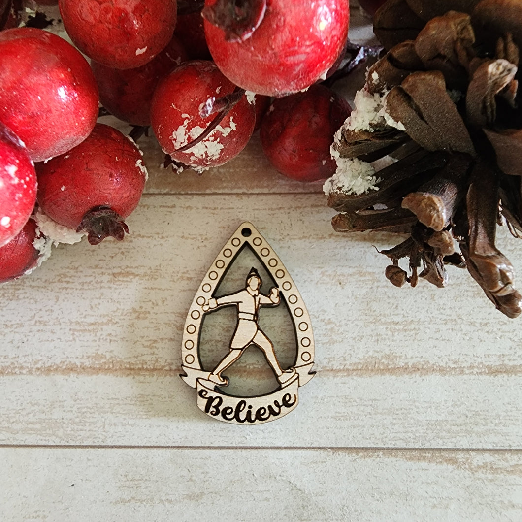 Christmas Elf Believe Teardrop