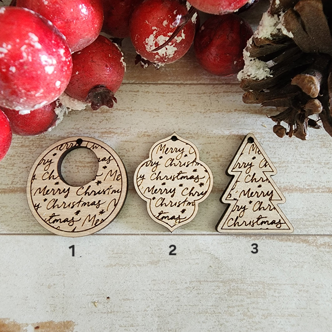 Christmas Merry Christmas Script Bordered Drops