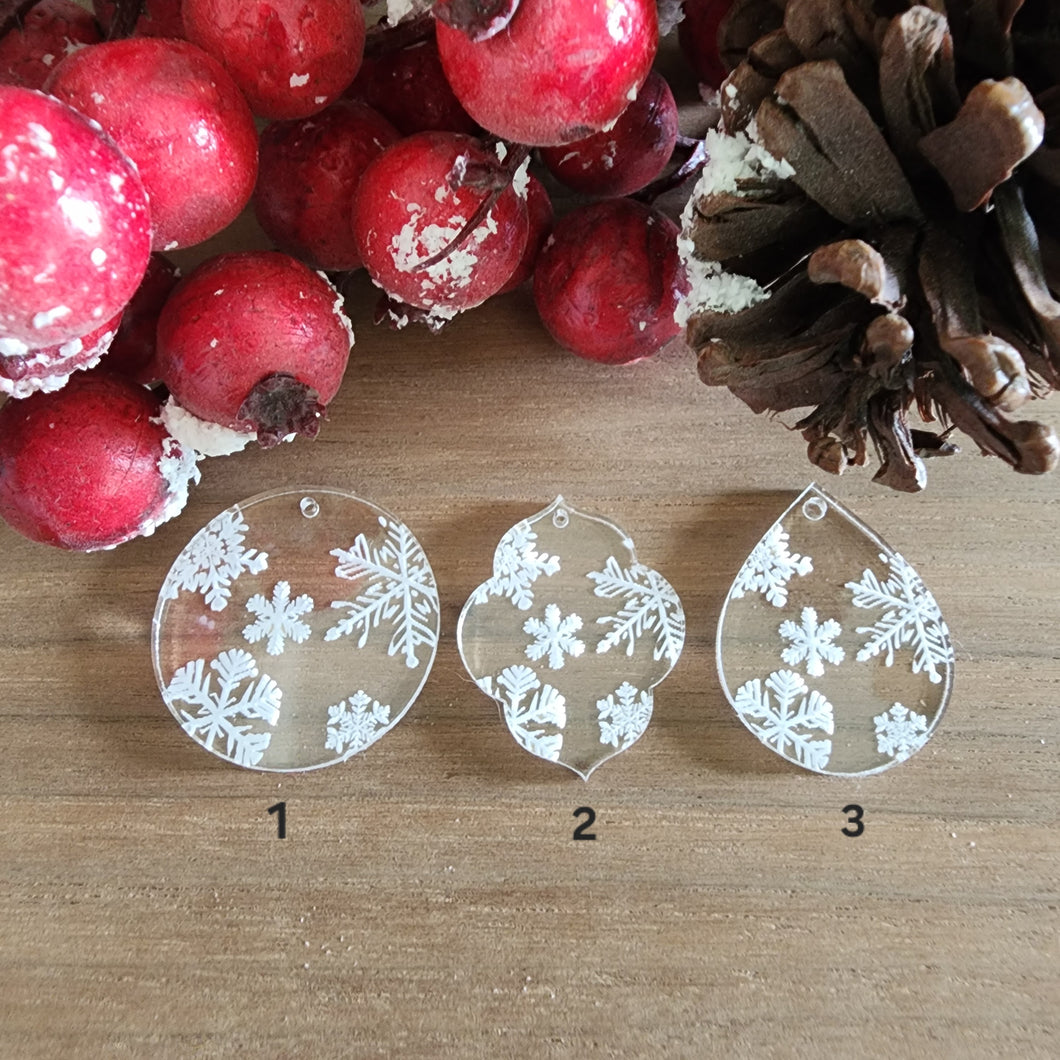 Winter Acrylic Snowflake Collage Drops