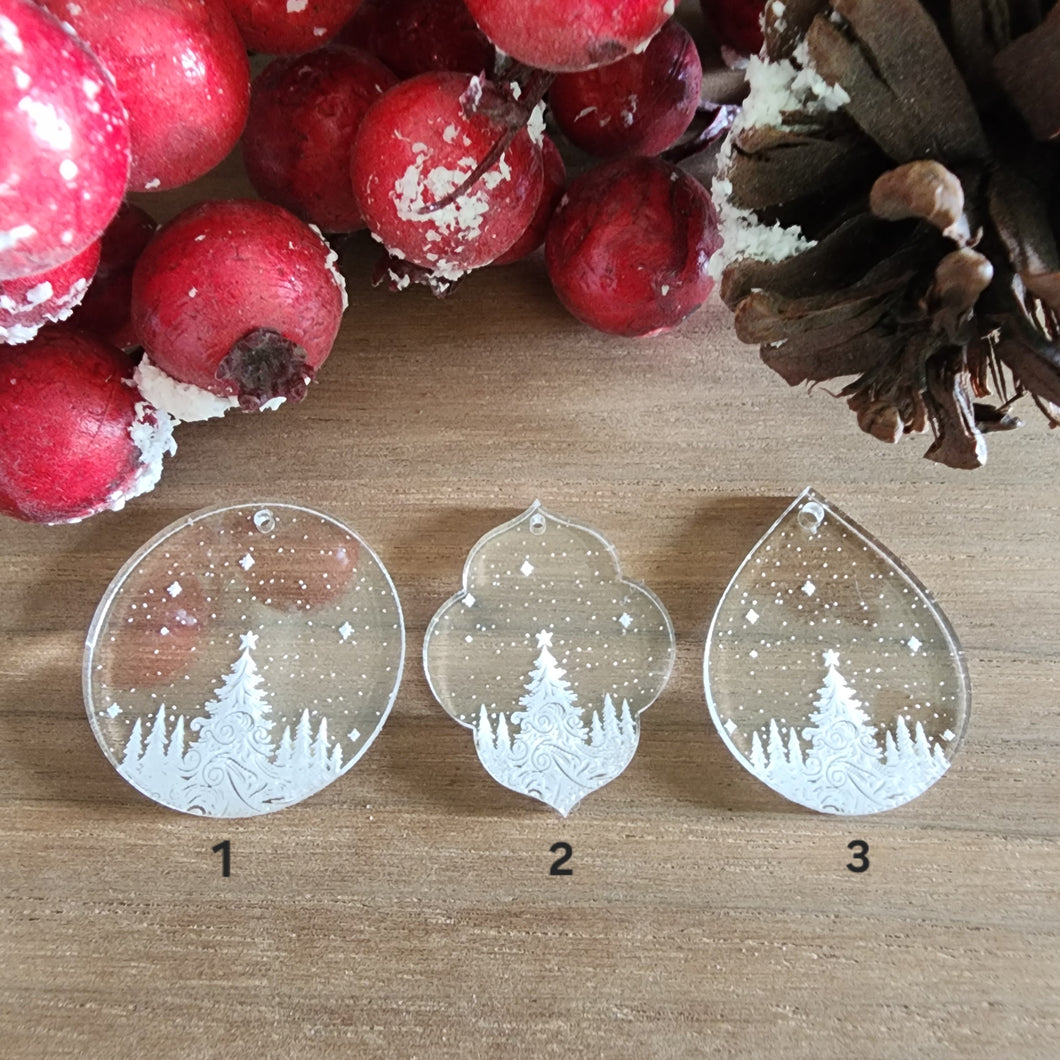 Christmas Forest Acrylic Drops