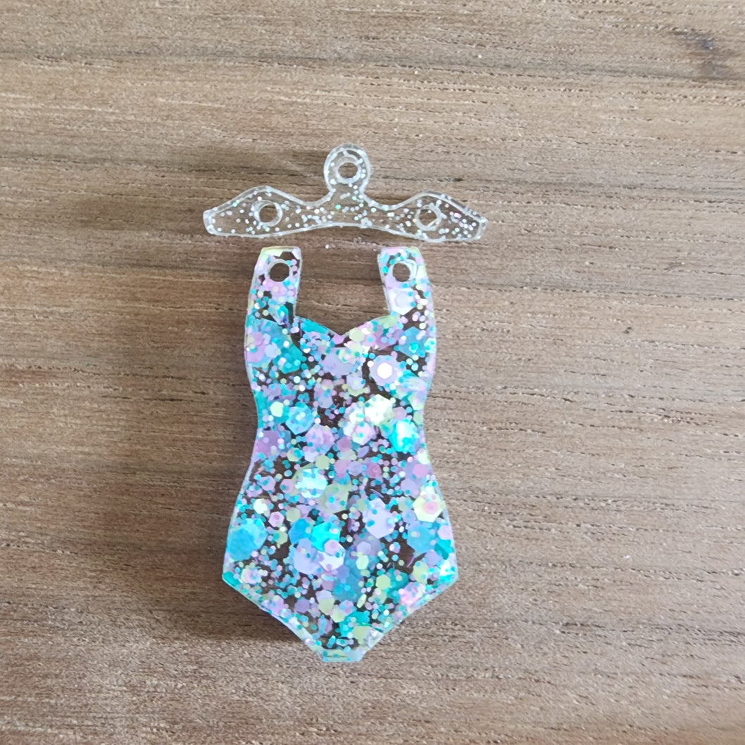 Summer One Piece Swimsuit & Hanger Acrylic Drops