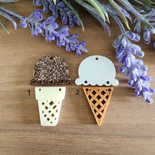Load image into Gallery viewer, Ice Cream Cones Acrylic 2 Piece Drops
