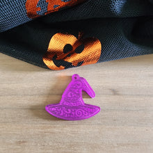 Load image into Gallery viewer, Halloween Filigree Witch Hat Mirror Acrylic Drop
