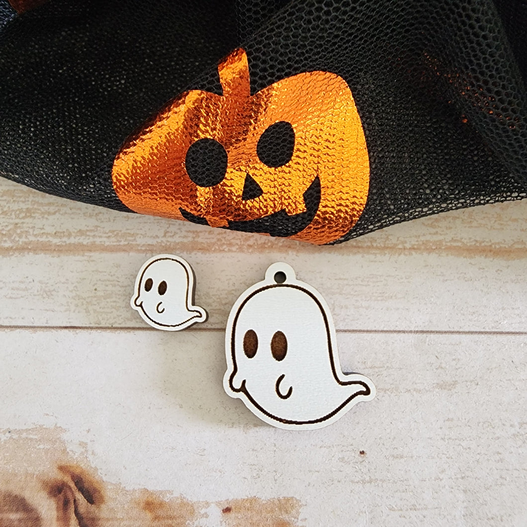 Halloween White Sweet Ghost Stud & Drop