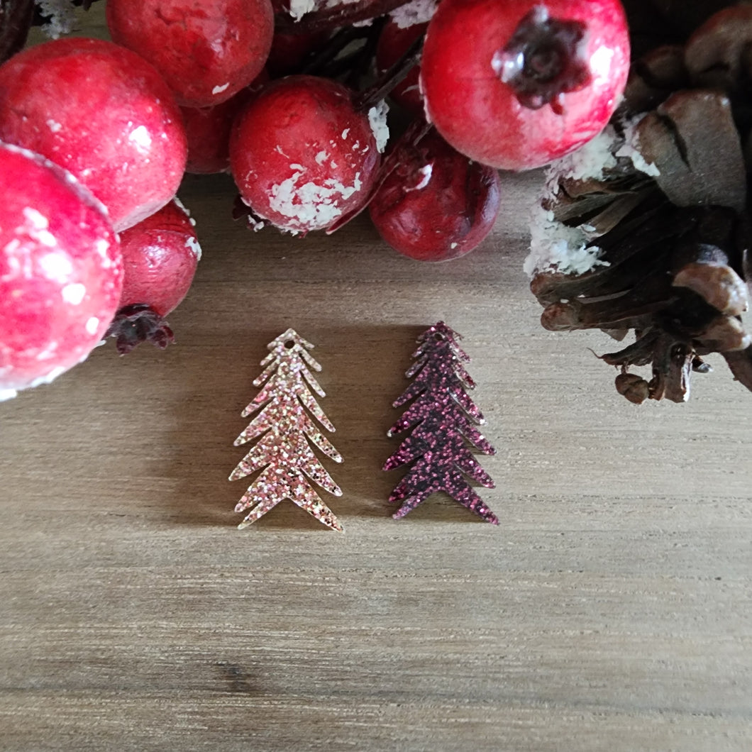 Christmas Acrylic Elongated Tree Drop
