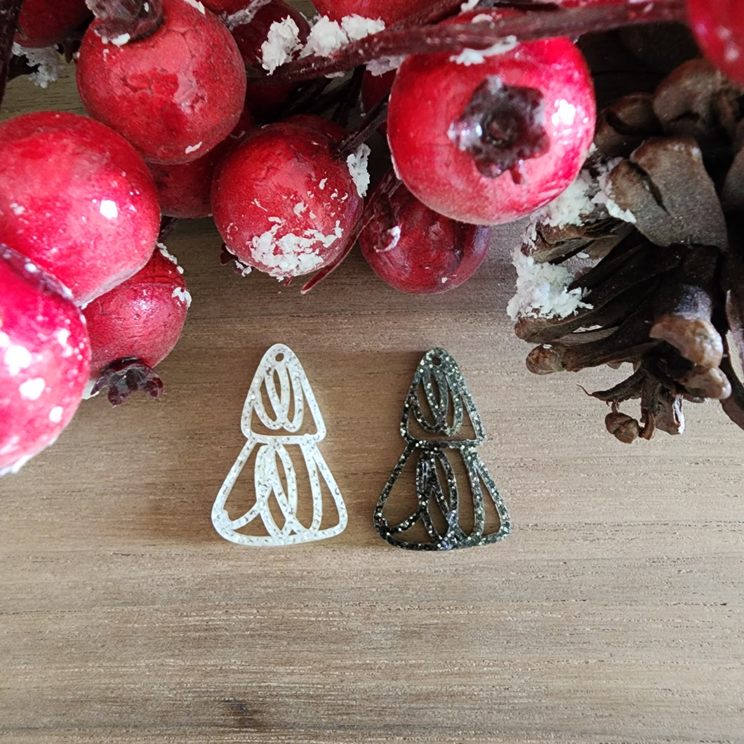 Christmas Acrylic Squiggle Tree Drop
