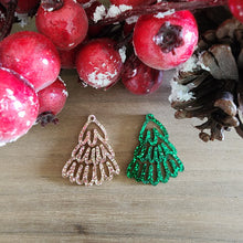 Load image into Gallery viewer, Christmas Acrylic Doodle Tree Drop
