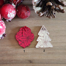 Load image into Gallery viewer, Christmas Poinsettia Collage Mirror Acrylic Drops
