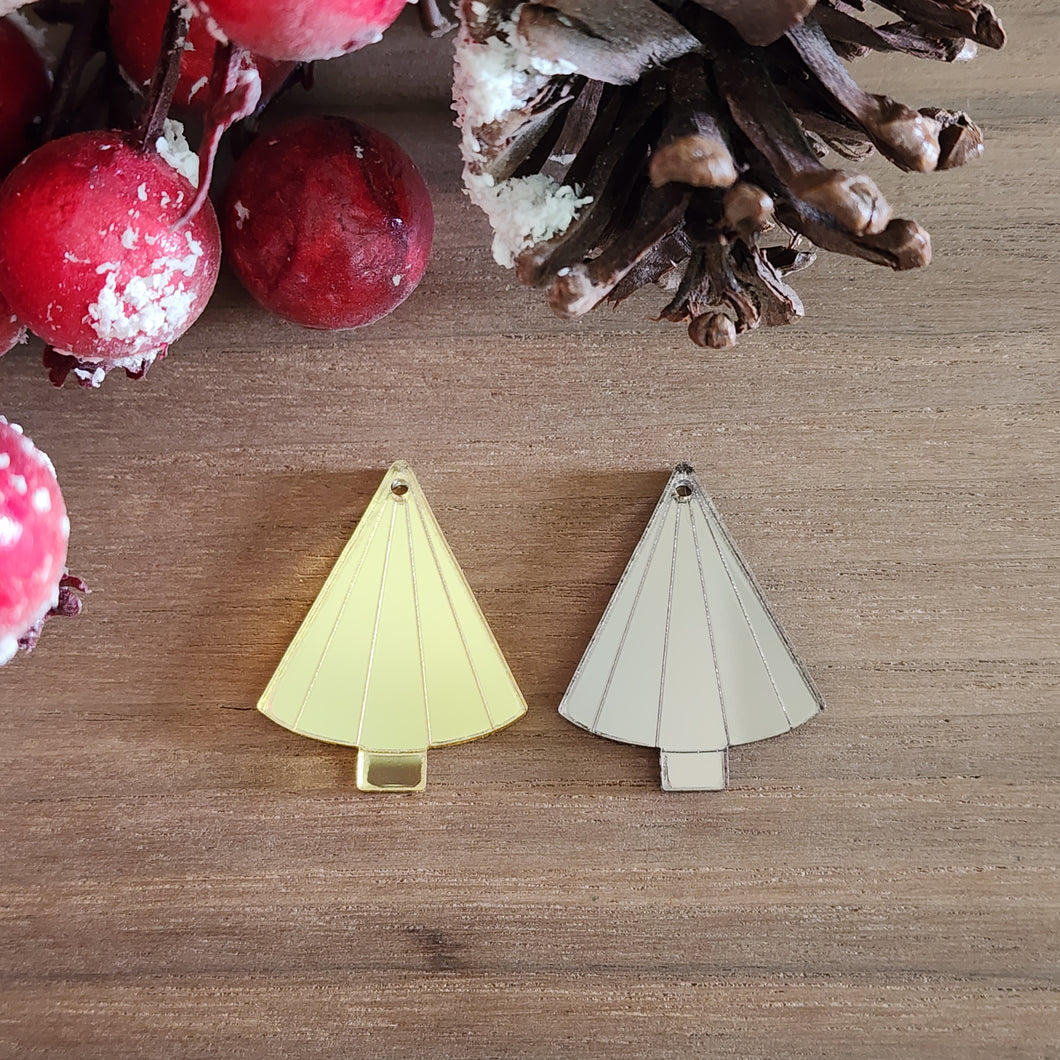 Christmas Cone Tree Mirror Acrylic Drop