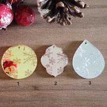 Load image into Gallery viewer, Christmas Snowflake Collage Mirror Acrylic Drops
