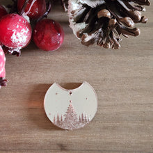 Load image into Gallery viewer, Christmas Forest Mirror Acrylic Round with Deep Cutout
