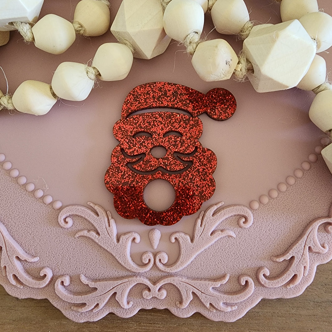 Santa Head Tumbler Topper