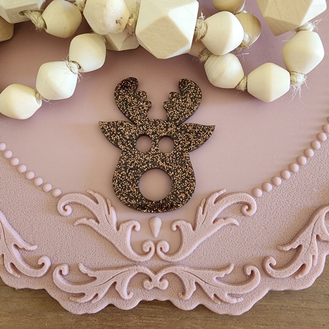 Reindeer Head Tumbler Topper