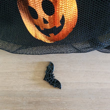 Load image into Gallery viewer, Patterned Acrylic Halloween Elongated Bat Drop
