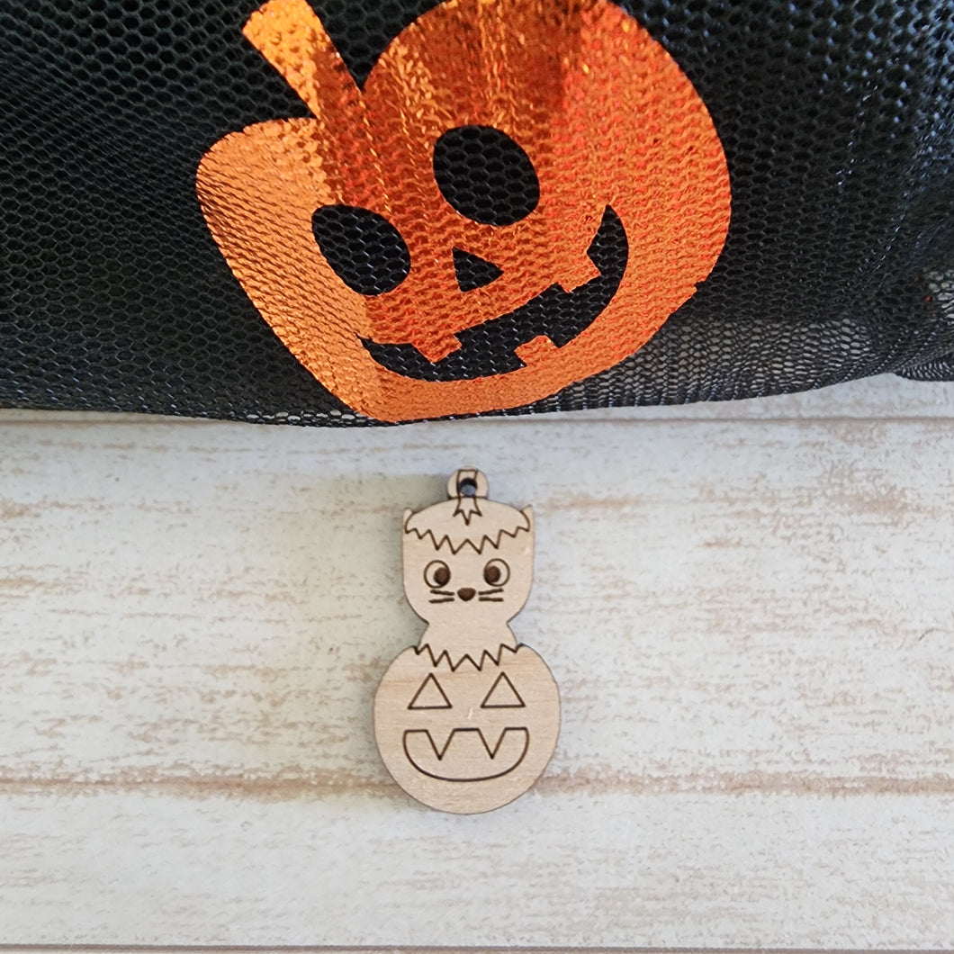 Halloween Cat in Jack o' Lantern Drop