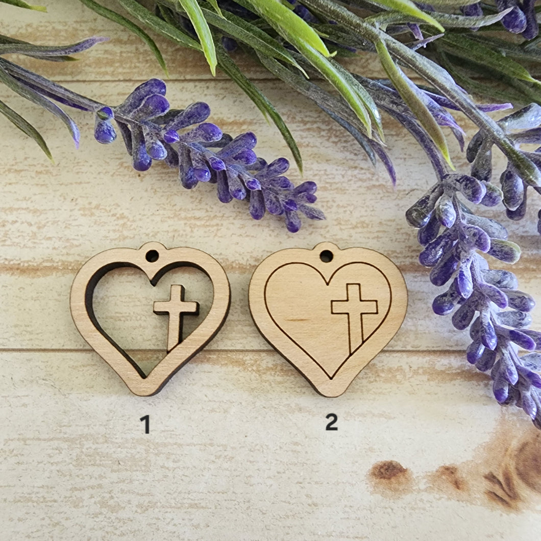 Heart with Cross Drops