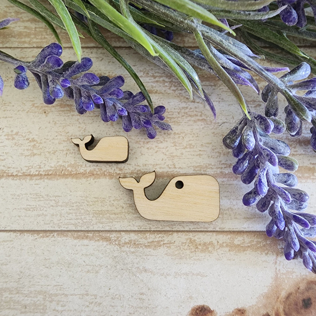 Whale Silhouette Stud & Drop