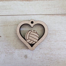Load image into Gallery viewer, Sports Ball Cutout Heart Drops (Center Hole)
