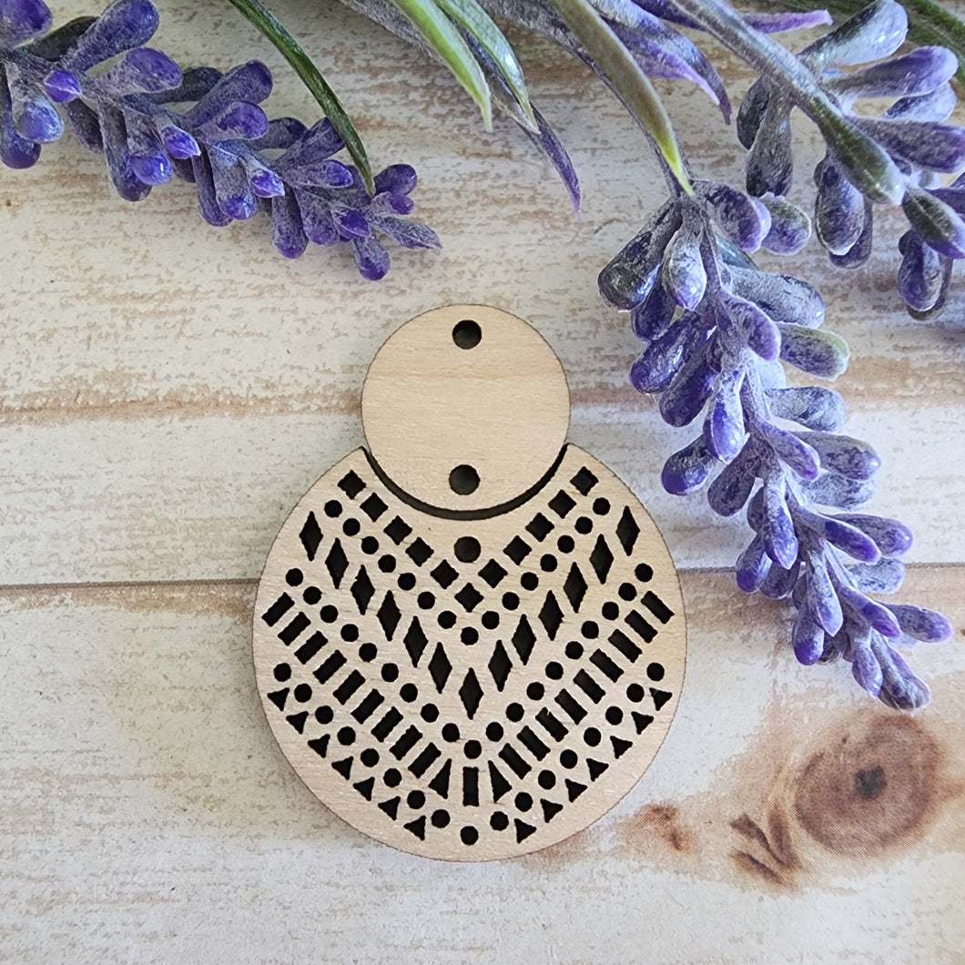 Bohemian 2 Piece Round Cutout Drop #1