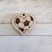 Load image into Gallery viewer, Sports Ball Bordered Heart Drops (Center Hole)
