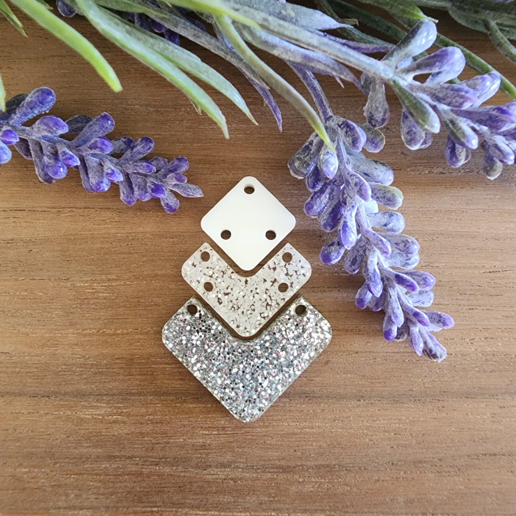Triple Tier Square Acrylic Drop