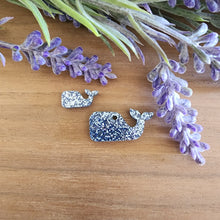 Load image into Gallery viewer, Whale Silhouette Acrylic Stud &amp; Drop
