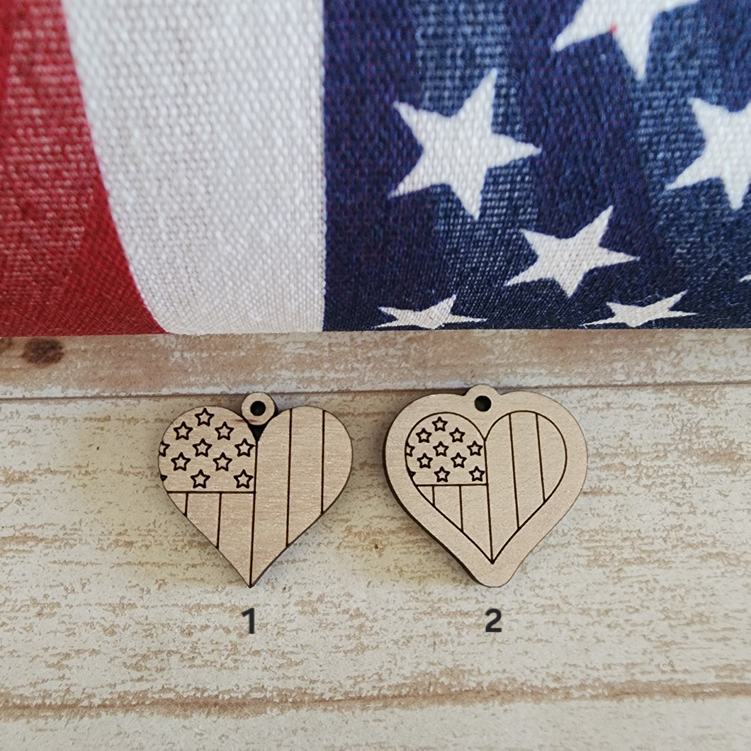 Patriotic Heart Flag Drops