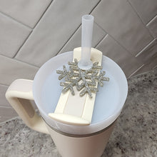 Load image into Gallery viewer, Delicate Snowflake Tumbler Topper
